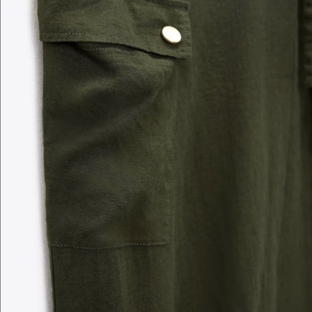 Zara Dark Green Midi Skirt - Picture 9 of 9